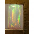 White lab created opal cabochon, 16.5X9mm freeform rectangle