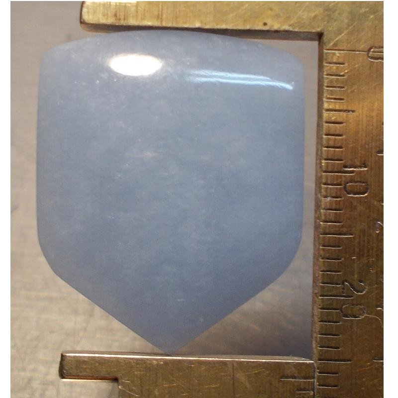 Angelite cabochon, 26.5 X 22mm Freeform