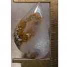 Needle peak pom-pom agate cabochon, 31X19mm freeform drop