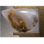 Needle peak pom-pom agate cabochon, 31X19mm freeform drop