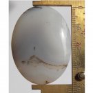 Gray agate cabochon, 40X30mm oval Gray agate cabochon, 40X30mm oval