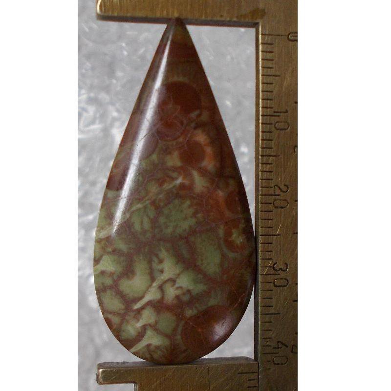 Spiderweb jasper cabochon, 42X20mm drop