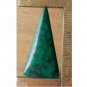 Malachite cabochon, keystone set