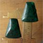Malachite cabochon, keystone set