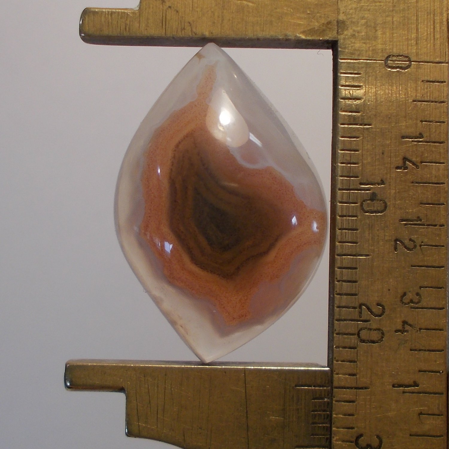 laguna agate cabochon, 25X16.5mm freeform