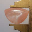 Druzy pink agate cabochon, 25X17mm tongue