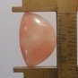 Druzy pink agate cabochon, 25X17mm tongue