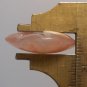Druzy pink agate cabochon, 25X17mm tongue