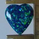 Peacock blue created opal cab, 23X20.5mm heart Peacock blue created opal cab, 23X20.5mm heart