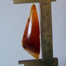 Carnelian agate cabochon, 46.5X15mm freeform