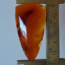 Carnelian agate cabochon, 38X20mm tongue