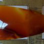 Carnelian agate cabochon, 38X20mm tongue