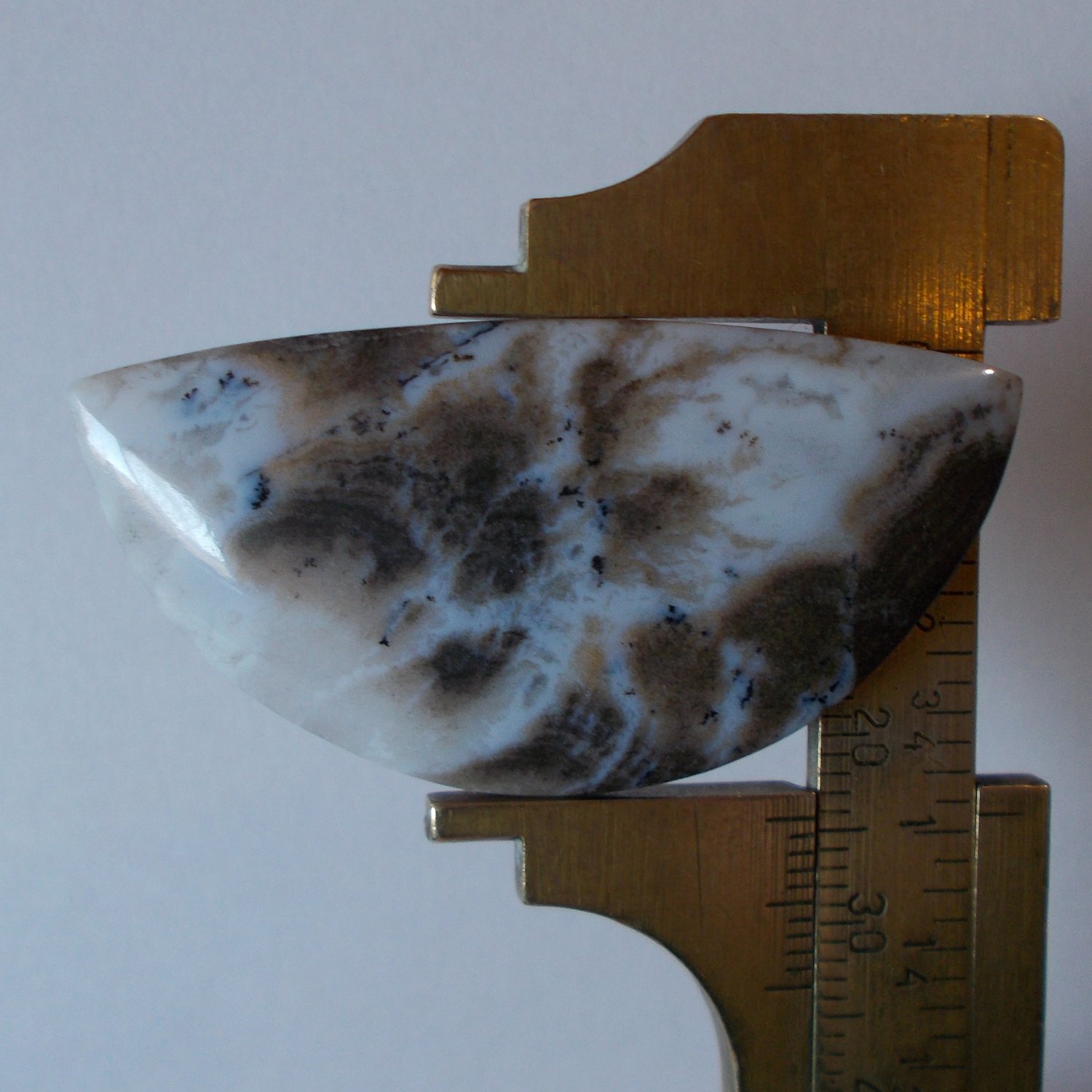 Sheep creek agate cabochon, 48X24mm tongue