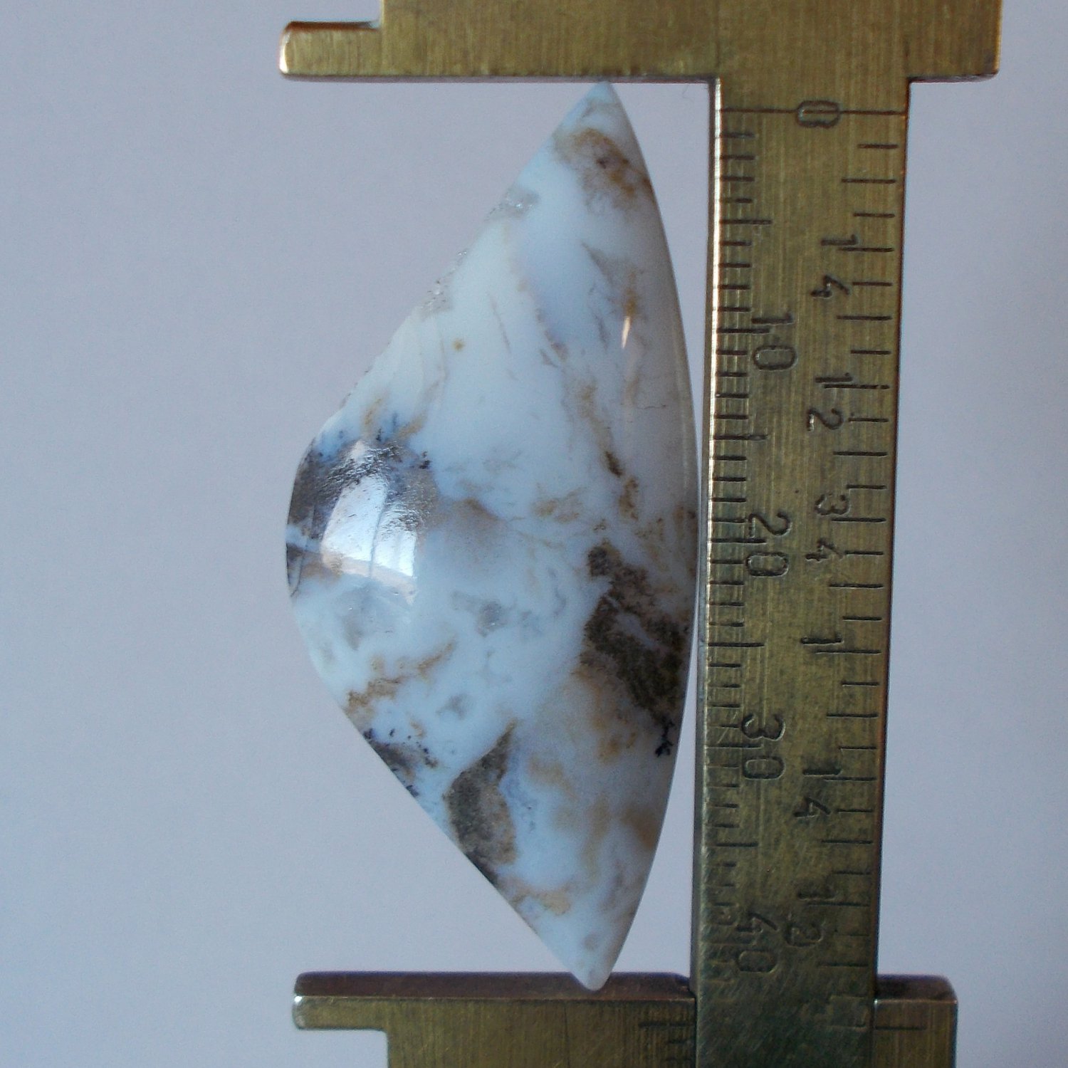Sheep creek agate cabochon, 44.5X20mm freeform