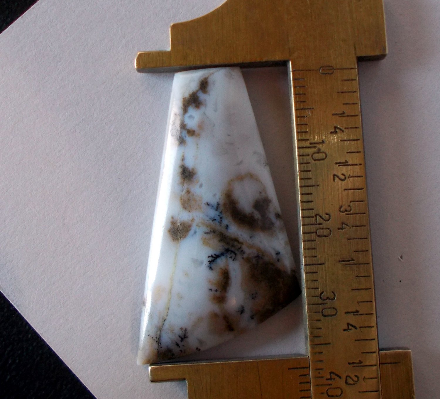 Sheep creek agate cabochon, 36.5X20mm freeform