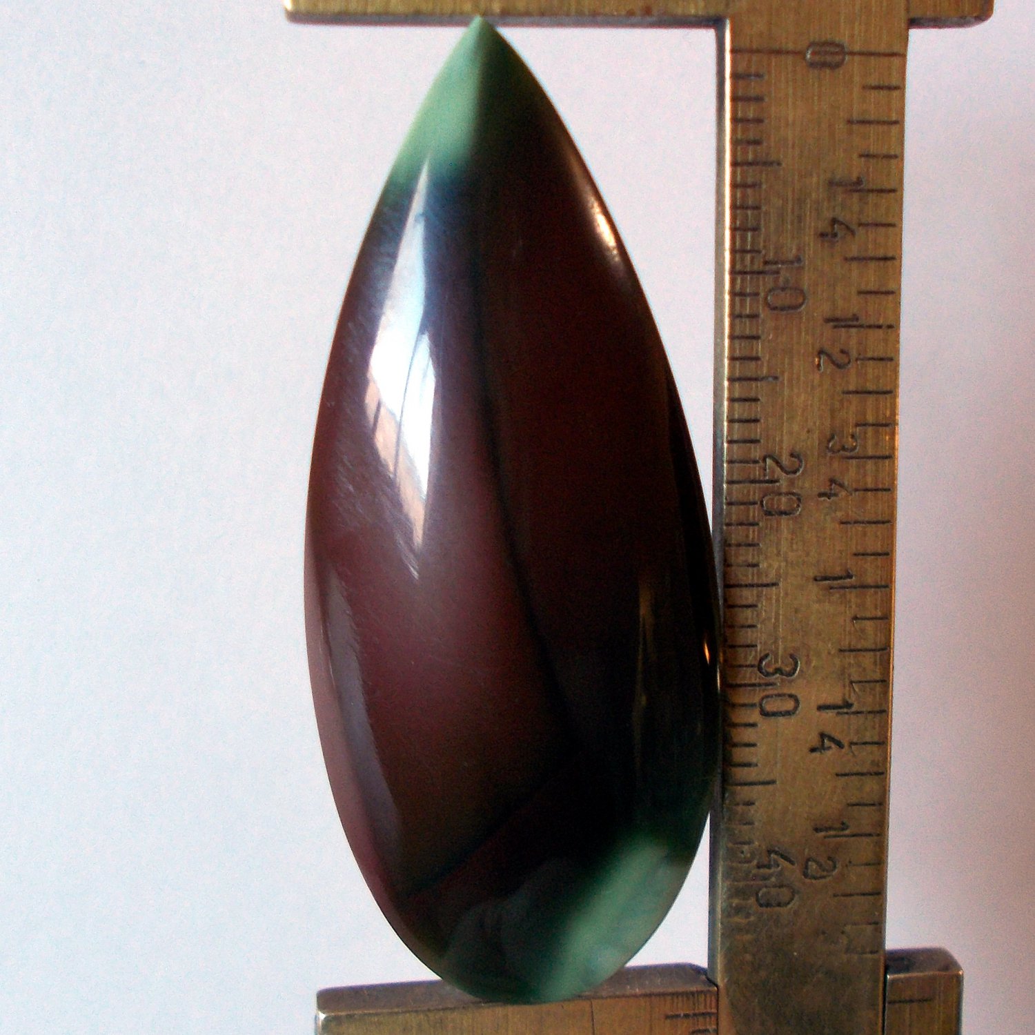 Imperial jasper cabochon, 47X19.5mm drop