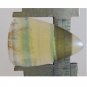 Rainbow fluorite cabochon, 37.5X24mm freeform drop