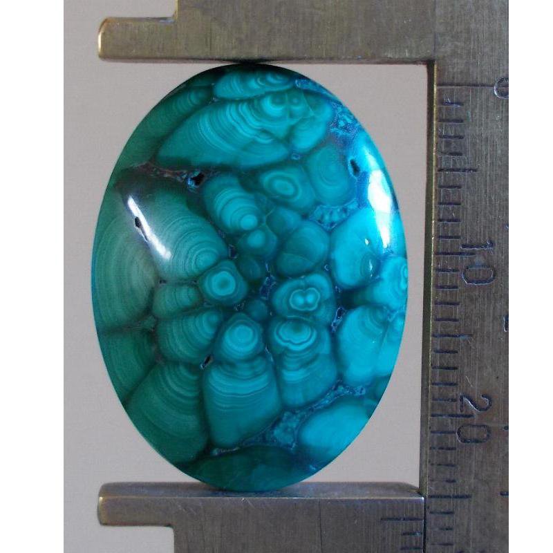 Malachite cabochon, 26X19mm oval