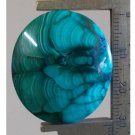 Malachite cabochon, 30.5X27mm oval