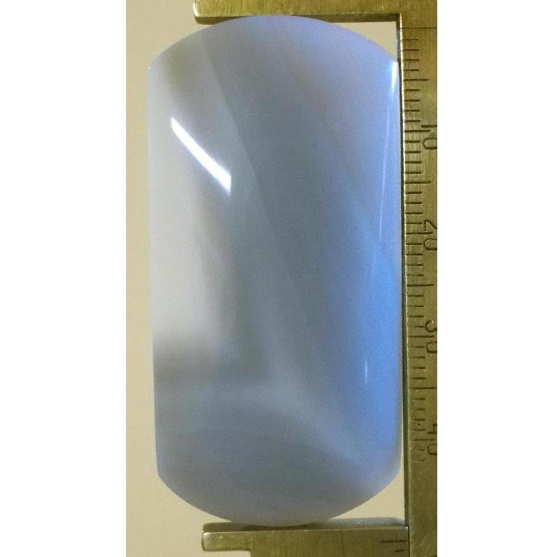 Gray agate cabochon, 49.5X24mm rectangle