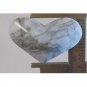 Howlite cabochon, 38X24.5mm wide heart