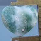 Ocean jasper cabochon, 26.7X22.5mm heart