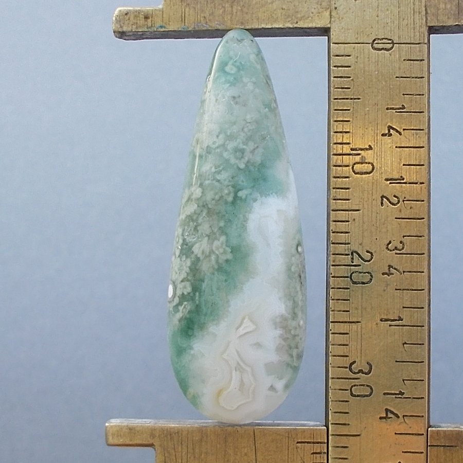 Ocean jasper cabochon, 35.6X12.3mm drop