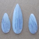 blue lace agate , 3 piece drop cut set