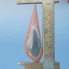 Imperial jasper cabochon, 46.3X14mm freeform drop