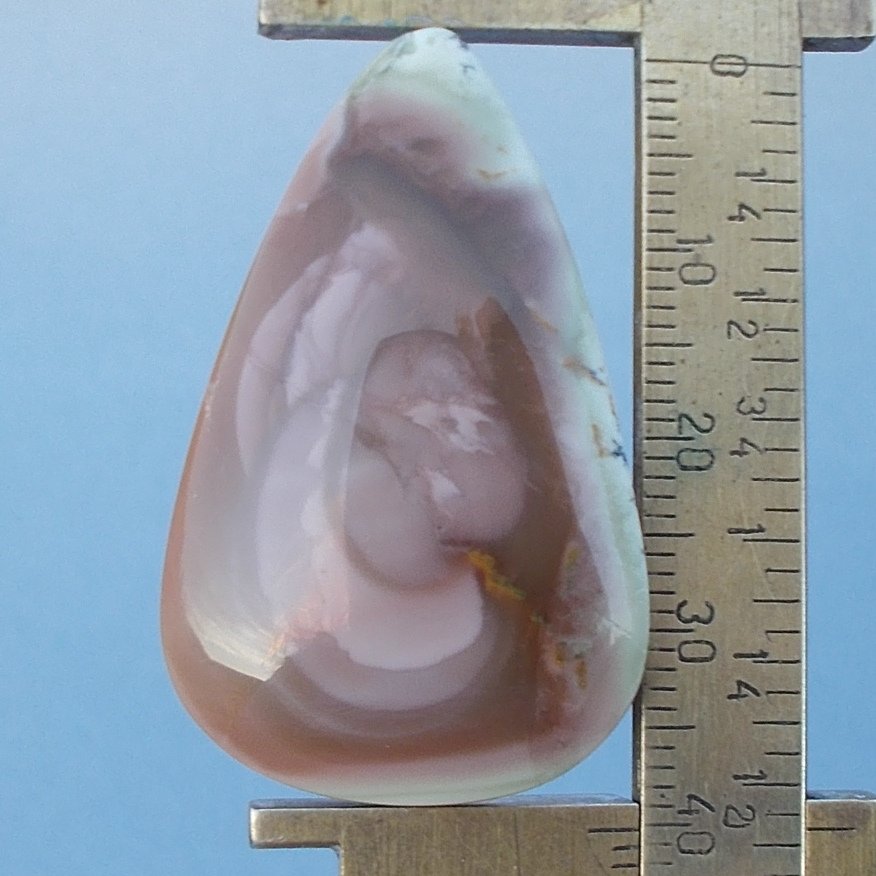 royal imperial jasper cabochon, 40.3X25mm freeform drop