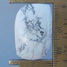 Howlite cabochon, 25.9X17.3mm freeform