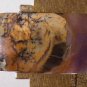 amethyst sage agate cabochon, 39X20mm freeform