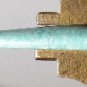 stabilized turquoise cabochon, 36.7X14mm freeform drop
