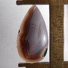 banded agate cabochon, 36.3X20mm drop