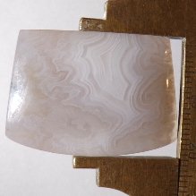 lace agate cabochon, 32.3X23mm keystone