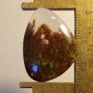 moss agate cabochon, 26.6X20mm freeform