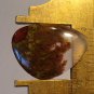 moss agate cabochon, 26.6X20mm freeform