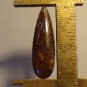 moss agate cabochon, 34.8X10.3mm drop