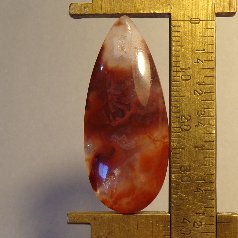 moss agate cabochon, 39X16.7mm drop
