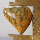Dendritic Opal cabochon, 24.2X24.7mm freeform heart