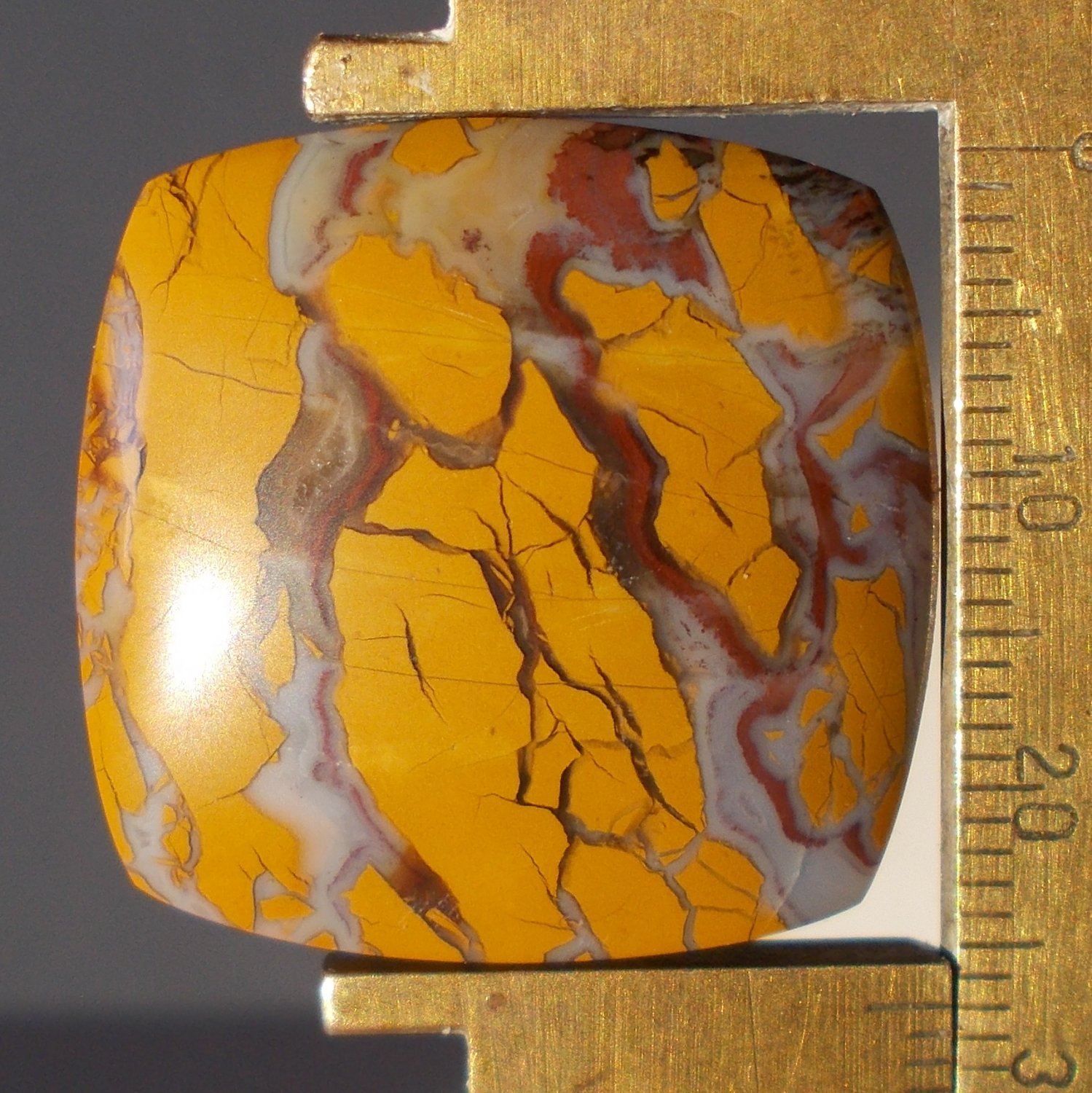 brecciated jasper cabochon, 27X27.5mm square