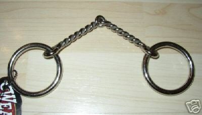 Weaver Twisted Wire Pony Snaffle Bit Stainless Mouth 4.5"