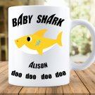 Baby Shark Personalized Mug, Best Gifts for Child, Baby Shark Cup, Funny Shark Mug
