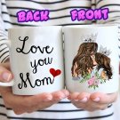 Love You Mom Coffee Mug, The Queen And Her Princess Cup, Mommy and Daughter Mug