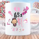 It's A Girl Mug, Baby Shower Gift, Gender Reveal Cup, Expecting Parents, Baby Announcement Mug