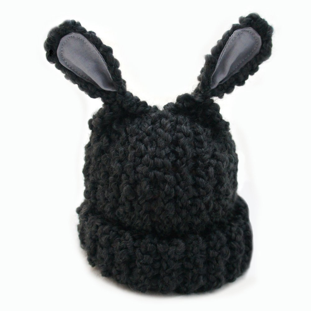 The Black Sheep Lamb Eared Newborn to Infant Baby Soft Knit Hat