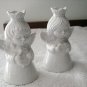 Two Dresden white Angels Candleholders - Crown Mark & N