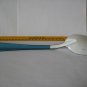 Vintage Kitchen Enamel Ware Spoon - Turquoise & White