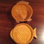 Wicker Fish Box Basket with Lid.