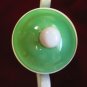 Fitz & Floyd Green and White Sugar Bowl & Lid